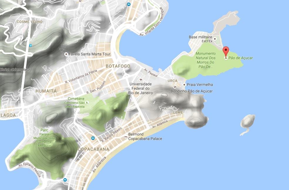 Χάρτης της Sugarloaf Mountain