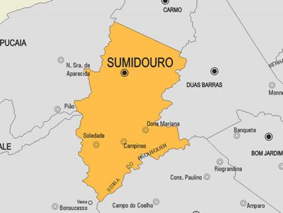 Χάρτης της Sumidouro δήμο