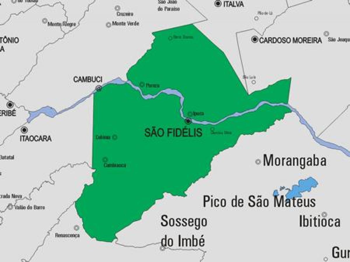 Χάρτης του Σάο Φρανσίσκο de Ιταβαποανα δήμο