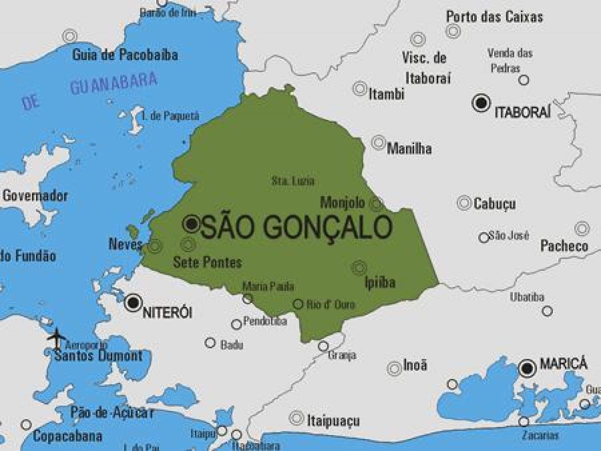 Χάρτης του São Gonçalo δήμο