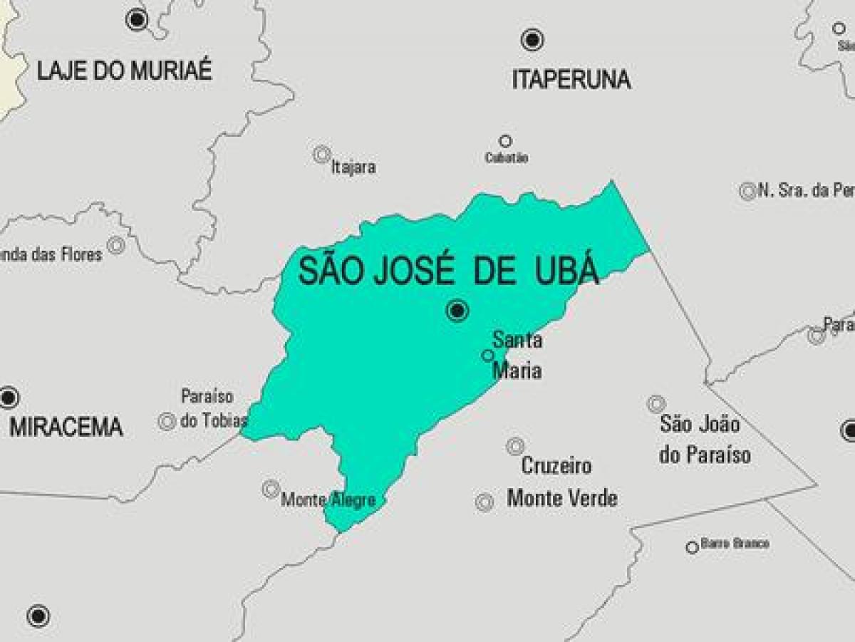 Χάρτης του São José de Ubá δήμο