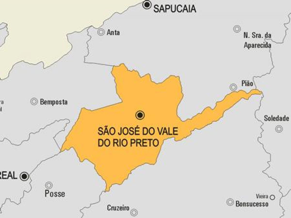 Χάρτης του São José do Vale do Rio Preto δήμο