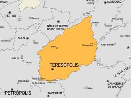 Χάρτης της Teresópolis δήμο