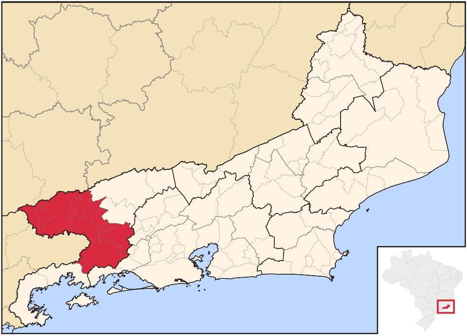 Χάρτης της Vale do Paraíba Φλουμινένσε