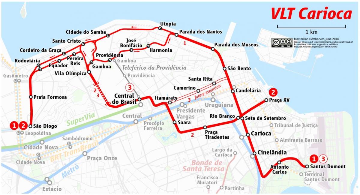 Χάρτης της VLT Ρίο ντε Τζανέιρο