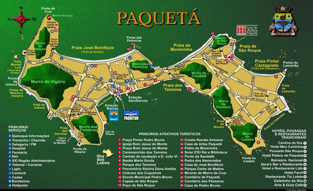 Χάρτης της Île de Paquetá