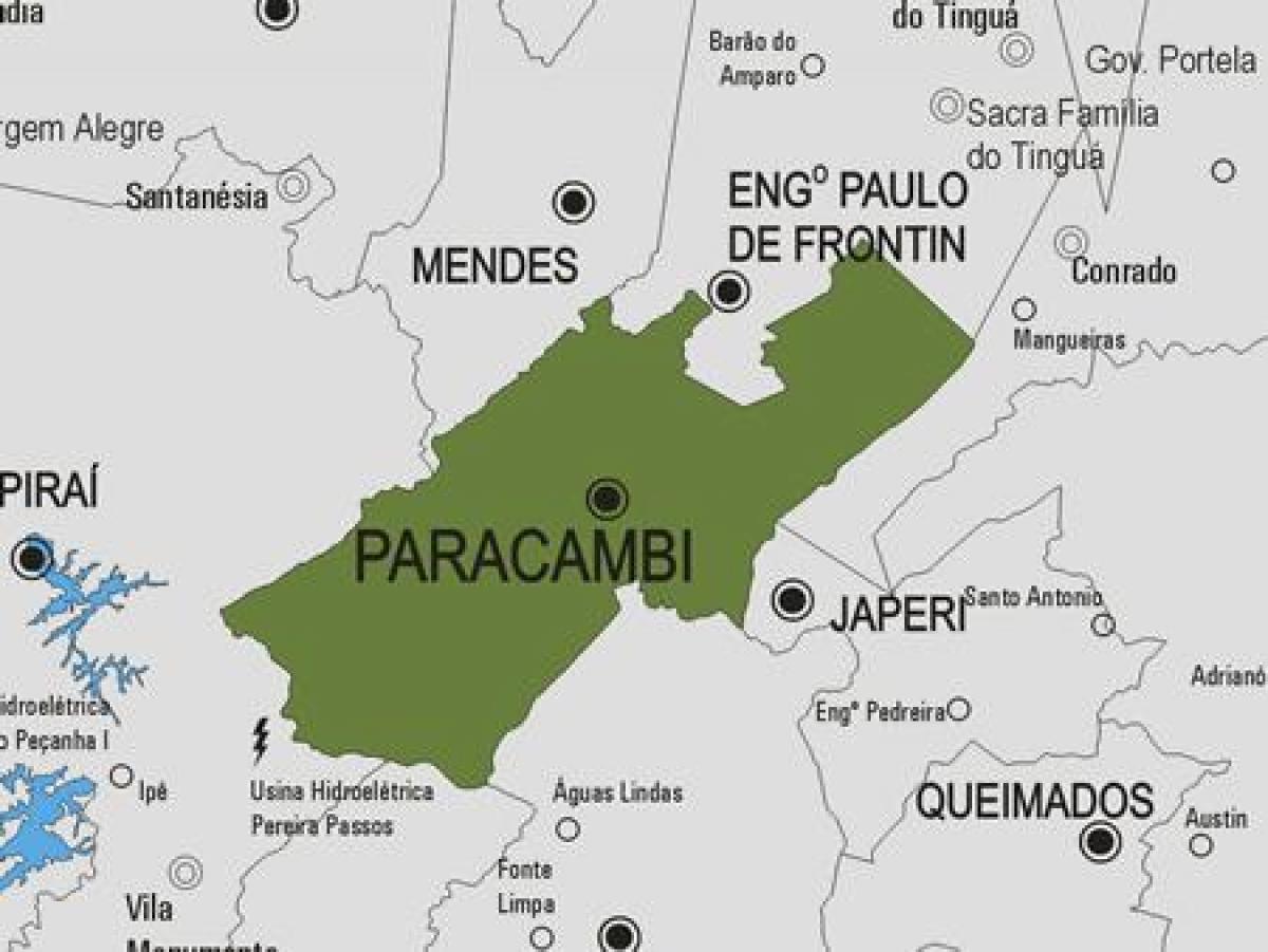 Χάρτης της Παρακαμβι δήμο
