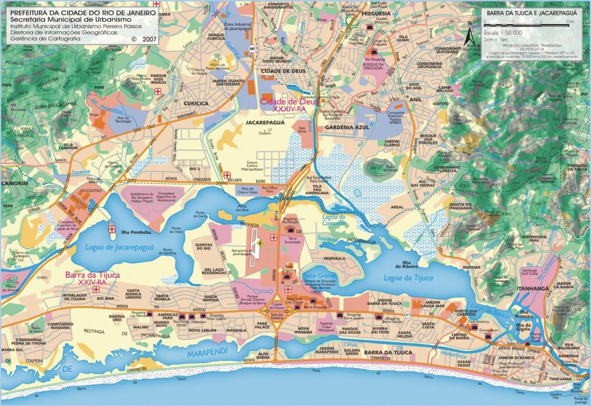 Χάρτης της παραλίας Barra