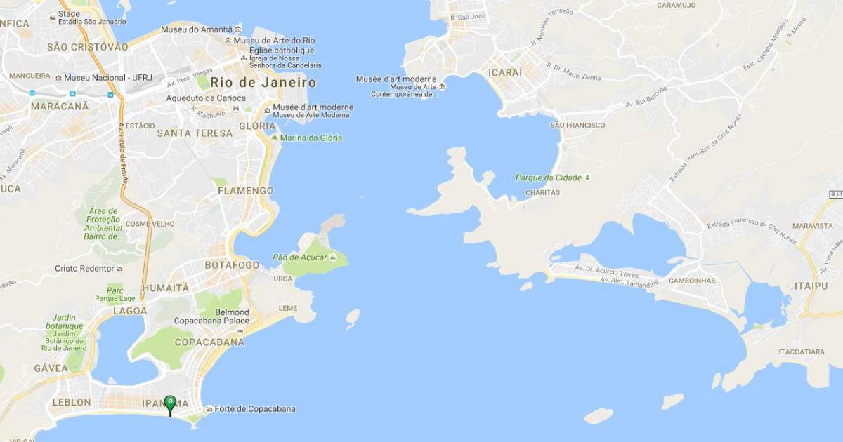 Χάρτης της παραλία Ipanema