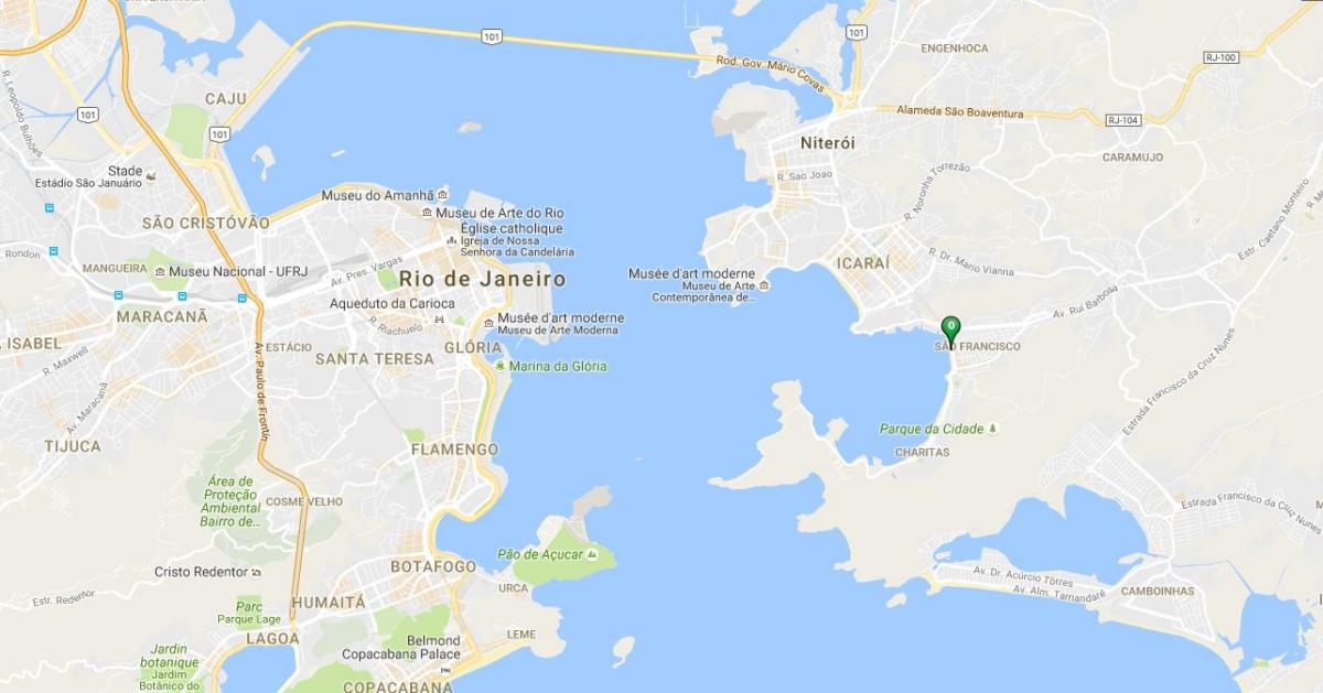 Χάρτης της παραλία São Francisco