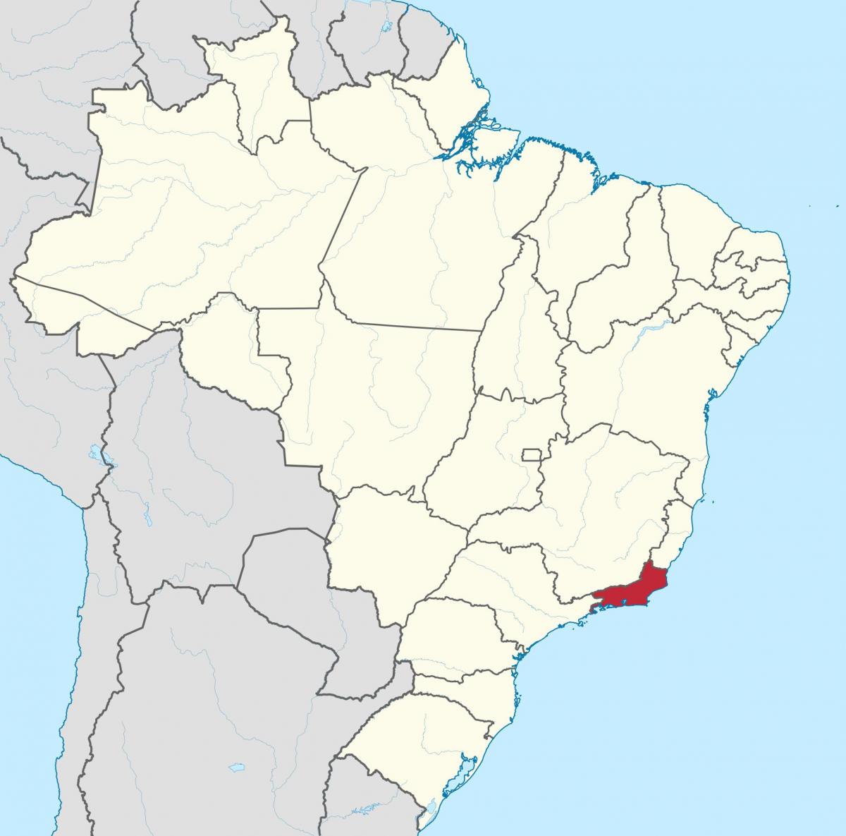Χάρτης της Πολιτείας του Ρίο ντε Τζανέιρο