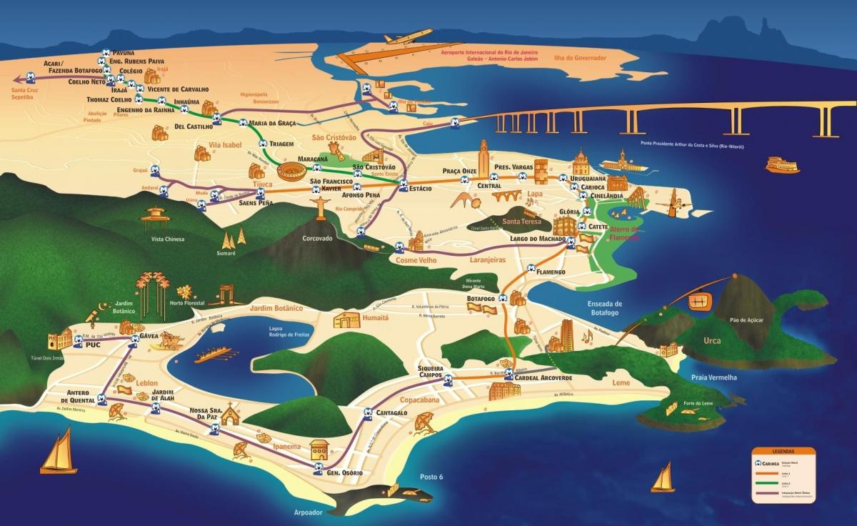 Χάρτης της Rio μνημεία