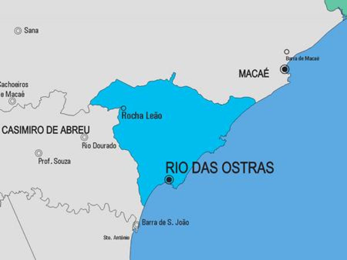 Ο χάρτης του Ρίο ντε Τζανέιρο δήμο