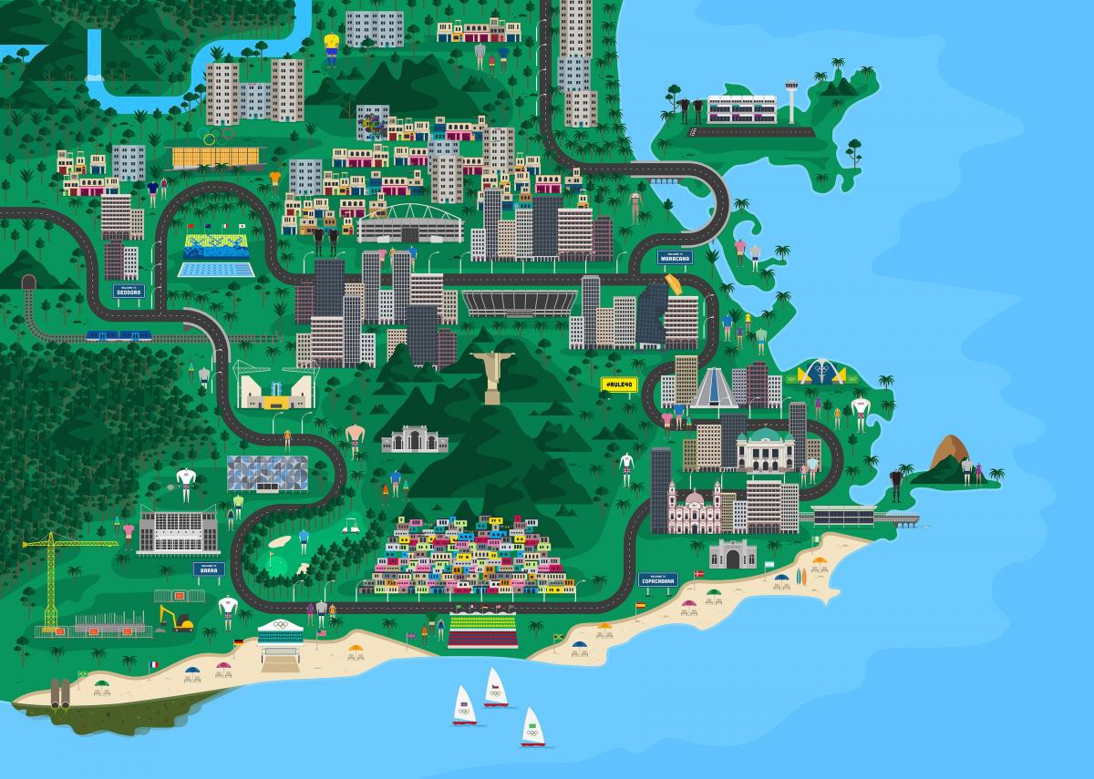 Ο χάρτης του Ρίο ντε Τζανέιρο σχέδιο