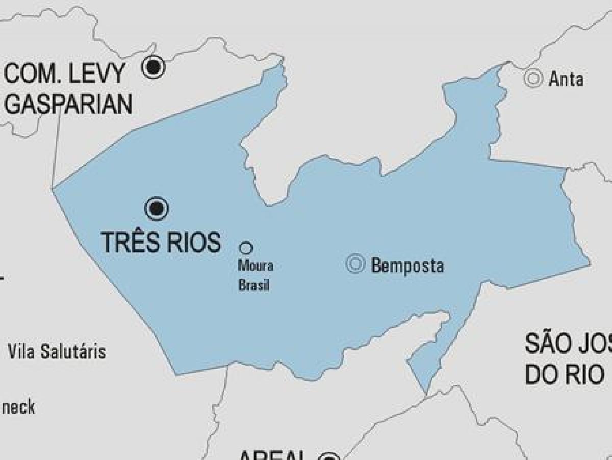 Χάρτης της Τρεσ Ριοσ δήμο