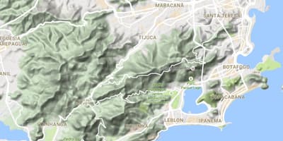 Χάρτης της ανακούφισης Ρίο ντε Τζανέιρο