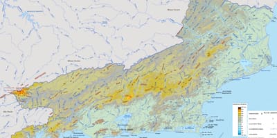 Χάρτης της ανακούφισης πολιτεία του Ρίο ντε Τζανέιρο