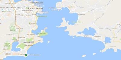 Χάρτης της παραλίας Ντιάμπλο