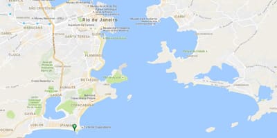 Χάρτης της παραλία Arpoador