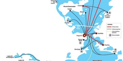 Χάρτης της Πορθμείο Ρίο ντε Τζανέιρο