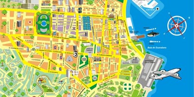 Ο χάρτης του Ρίο ντε Τζανέιρο κέντρο