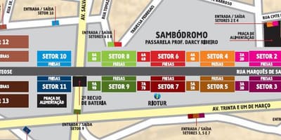 Χάρτης της σε sambódromo
