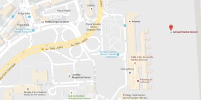 Χάρτης από το αεροδρόμιο Santos Dumont