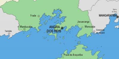 Χάρτης των Angra dos Reis δήμο
