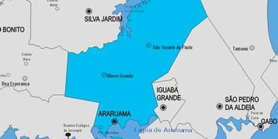 Χάρτης της Araruama δήμο