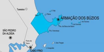 Χάρτης της Armação dos Búzios δήμο
