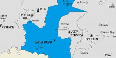 Χάρτης της Barra Mansa δήμο