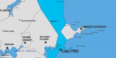 Χάρτης της Cabo Frio δήμο