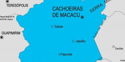 Χάρτης της Cachoeiras de Macacu δήμο