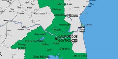 Χάρτης της Carapebus δήμο