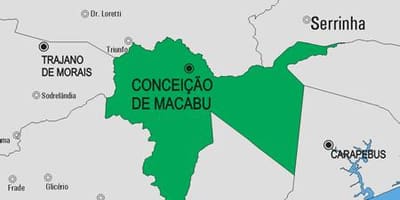 Χάρτης της Conceição de Macabu δήμο