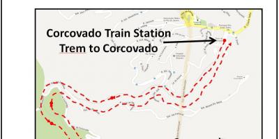 Χάρτης του Corcovado τρένο