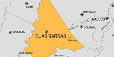 Χάρτης της Duas Barras δήμο