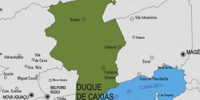 Χάρτης της Duque de Caxias δήμο