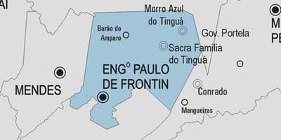 Χάρτης της Engenheiro Paulo de Frontin δήμο