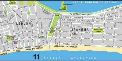Χάρτης της Ipanema beach