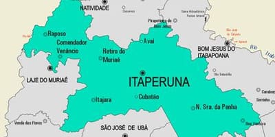 Χάρτης της Itaperuna δήμο