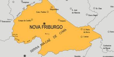 Χάρτης της Nova Friburgo δήμο