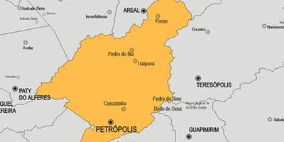 Χάρτης της Petrópolis δήμο