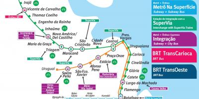 Χάρτης της Rio de Janeiro subway