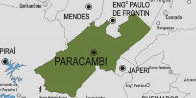 Χάρτης της Παρακαμβι δήμο