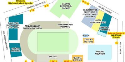 Χάρτης από το στάδιο του Σάο Januário